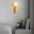 Decorative Wall Lamp Antique Brass Modern Glass Wall Lamp For Hotel Supplier